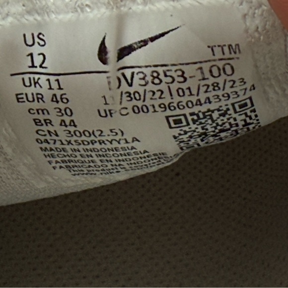 Nike Air Zoom Pegasus 40 White Obsidian Men's Size 12 Activewear Workout Running - Picture 6 of 15